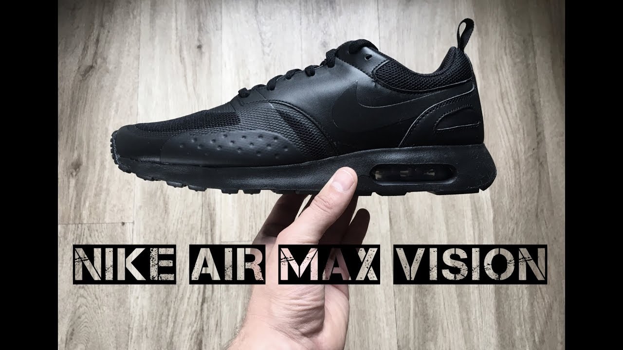 Nike Air Max Vision 'Black/ Black' | UNBOXING & ON FEET | fashion shoes | 2017 | HD