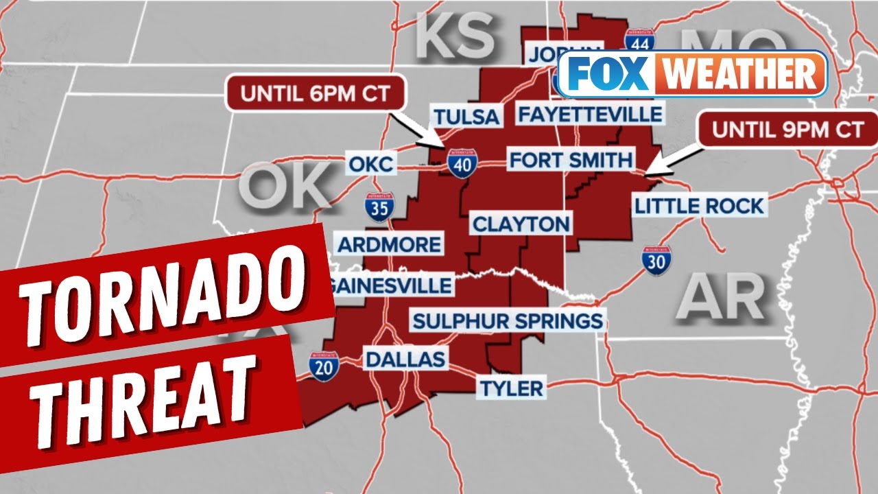 Severe Weather Threat Unfolding Across Central Plains On Monday - YouTube