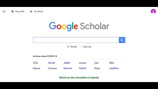 Google Scholar: Advanced Search