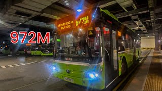 [SMRT] Night Ride on a Yutong E12! SG3096S on 972M 