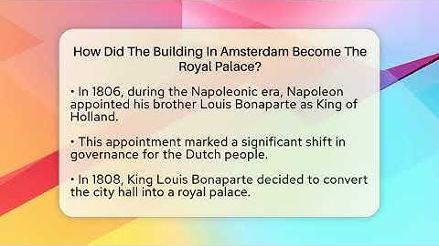 How Did The Building In Amsterdam Become The Royal Palace? - Exploring The Benelux