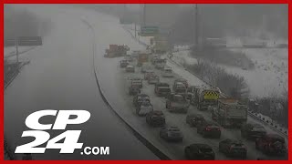 Dvp Partially Open But Still Restricted As Snow And Black Ice Cause Major Disruptions