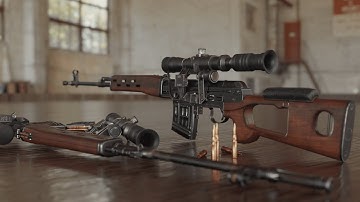 SVD 63 Dragunov 3D Model (Blender)