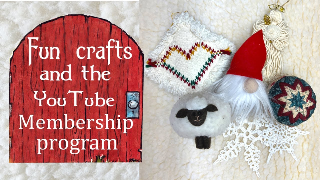 Craft ideas, Christmas ornaments, decor, crochet elf slippers, hats. How to join YT membership