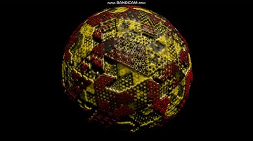 Distorted Sierpiński triangles from perlin noise on octasphere