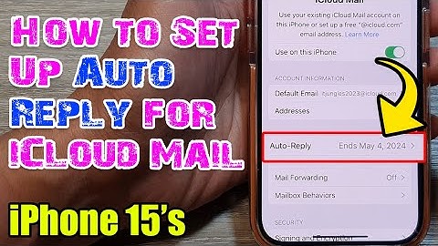iPhone 15/15 Pro Max: How to Set Up Auto Reply for iCloud Mail