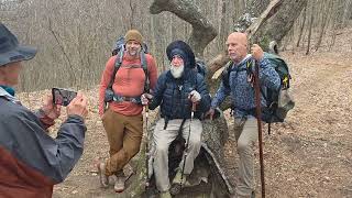 AT2026 Meeting Graybeard at the gnarly tree. Plum Orchard shelter to Bly gap
We met Graybeard at Bly gap and got photos at the gnarly tree. Historic footage for future AT hikers.
contact moate1@msn.com AT2026 Meeting Graybeard at the gnarly tree. Plum Orchard shelter to Bly gap