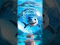 little sharks are in the beautiful mini ball aquarium #shark #sea #small small