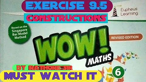 Exercise 9.5 class 6th wow maths book solutions
