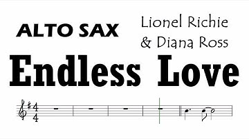 Endless Love Alto Sax orig Sheet Music Backing Track Play Along Partitura