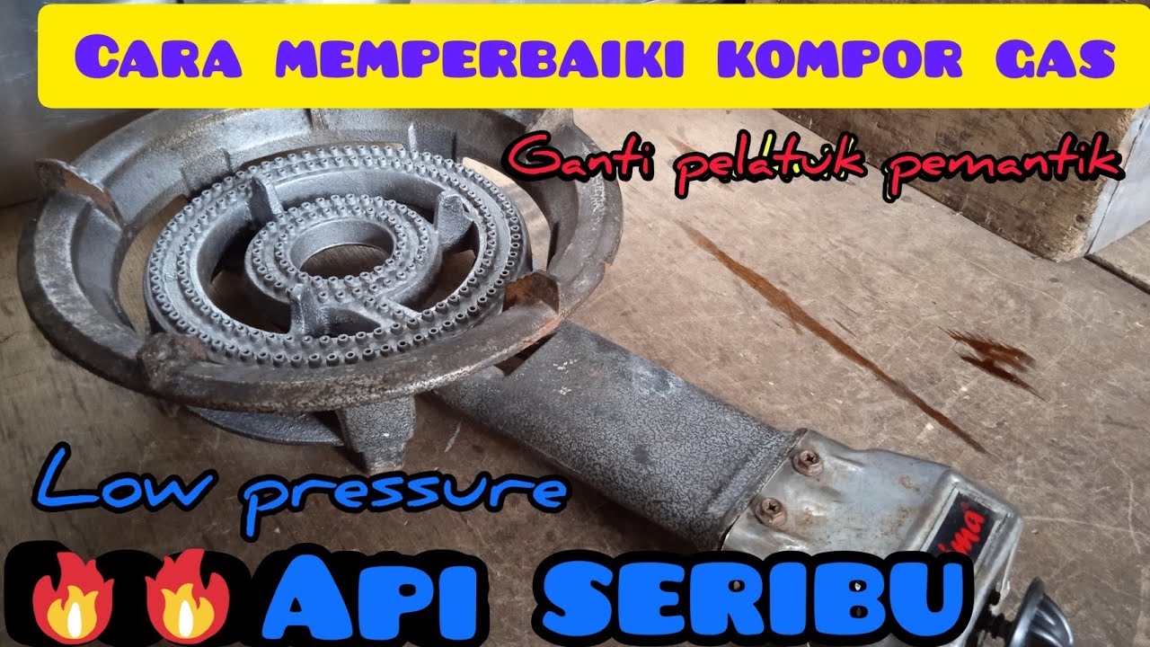 cara memperbaiki kompor gas api seribu || ganti pelatuk pemantik