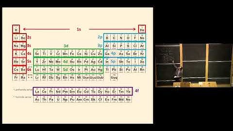 Solid State Physics | Lecture 5: Chemistry in a Nutshell