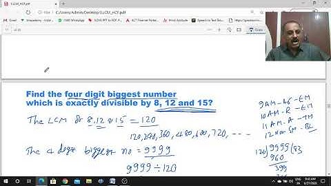 LCM and HCF - 1  for ICET by Banda Ravipal Reddy
