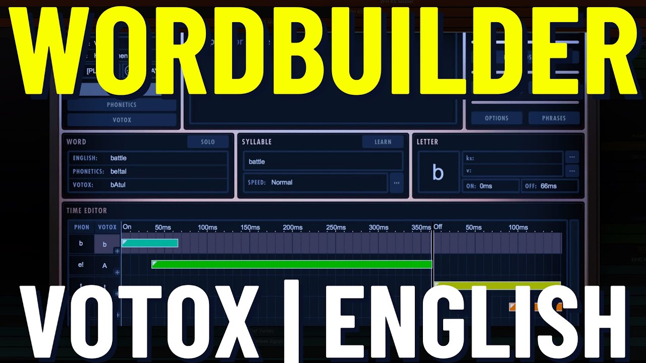 Wordbuilder Votox English Phonemes | EUAN SMITH MUSIC