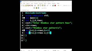Full Print Rhombus Star Pattern Using C++ Update