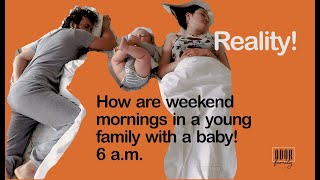 Baby  moving fast in the morning. How a baby wakes up FIRST (part 2) !!!
