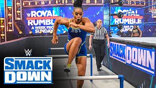 Bianca Belair soars through Bayley’s Ultimate Athlete Obstacle Course: SmackDown, Jan. 22, 2021 screenshot 2