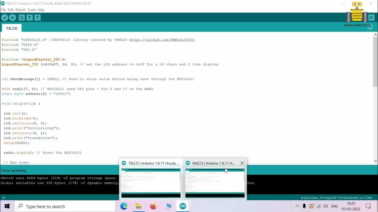 Random data Sending & Receiving using NRFL01 Transceiver - YouTube