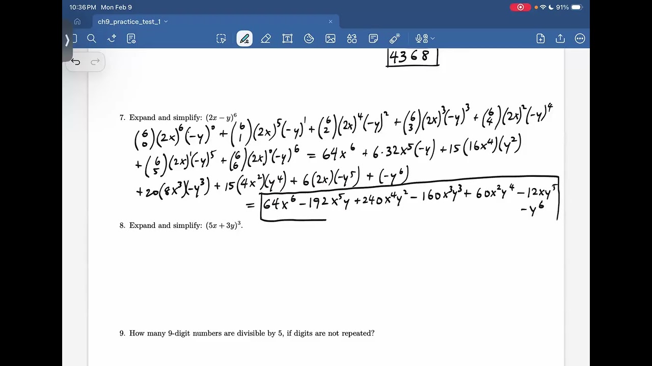 Ch 9 Practice Test 1