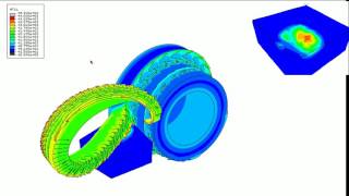Abaqus CAE turning fully thermal displacement coupling 2