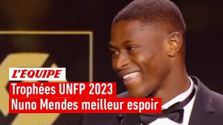 Trophées UNFP 2023 - Nuno Mendes (PSG) élu meilleur espoir de la saison