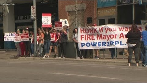 Austin protesters call for Mayor Adler to resign