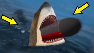 Megalodon Shark Attack Submarine in GTA 5 (Biggest Shark in the World)