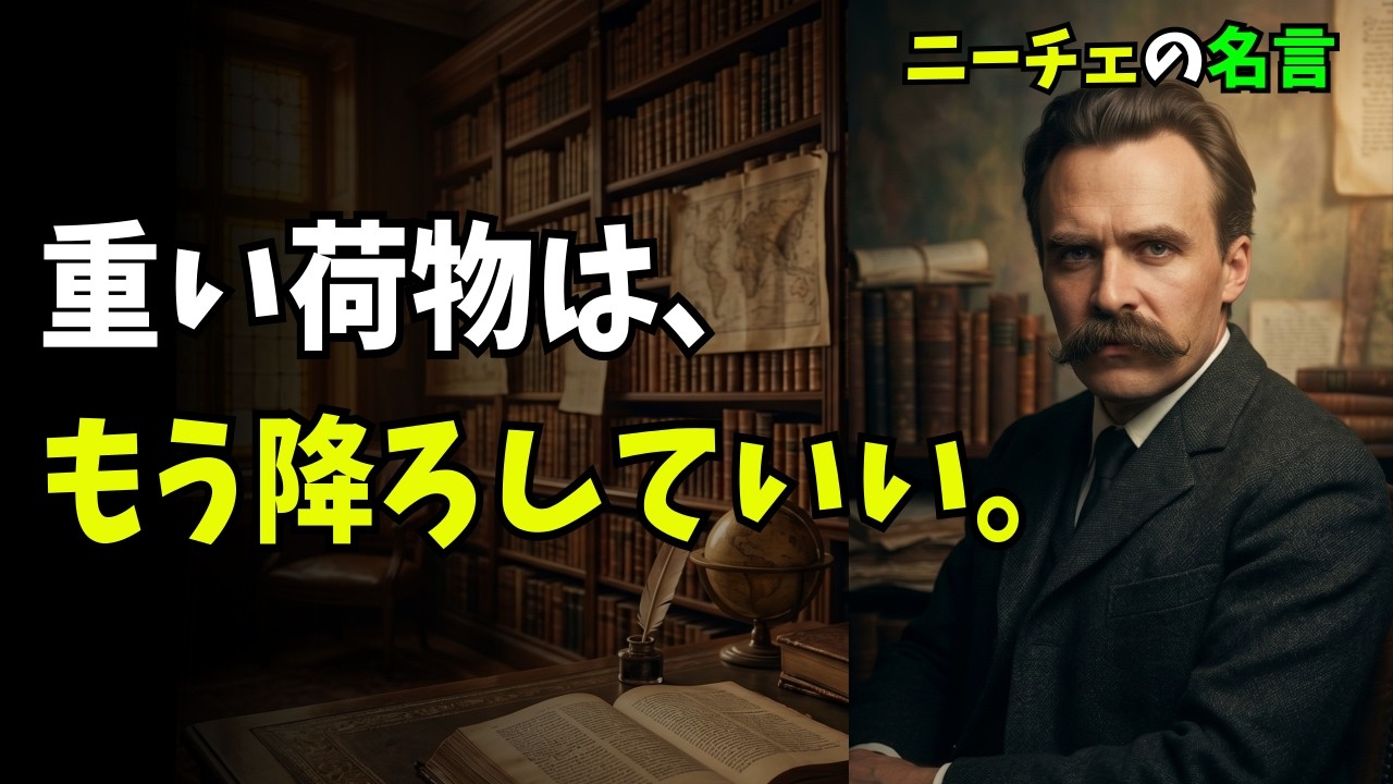 ニーチェ名言10選｜重い荷物は、もう降ろしていい【忘却と手放し】