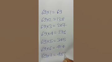 Table of 69  #shorts   69 का पहाड़ा