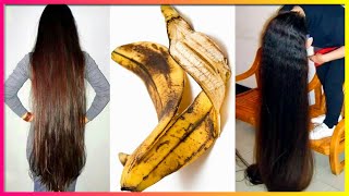 How To Grow Shine and Silky Hair Faster With Banana !! Super Fast Hair Growth Challenge!