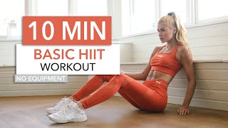 10 MIN BASIC HIIT - killer High Intensity routine, standard exercises I Pamela Reif