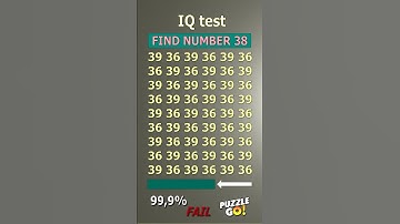 Find 38, where? | Brain Teaser IQ Test #shorts #different #puzzles #opticalillusion