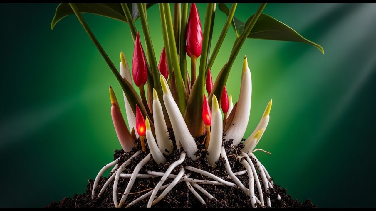 1 ложка в неделю! Этот секрет помогает тысячам здоровых цветков антуриума расцвести в 2 раза ярче.