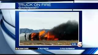 18 wheeler crash, fire closes I 25 near Walsenburg