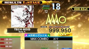 [DDR A20]TECH-NOID[Single-EXPERT]999,950 PFC by DDR-KOJI