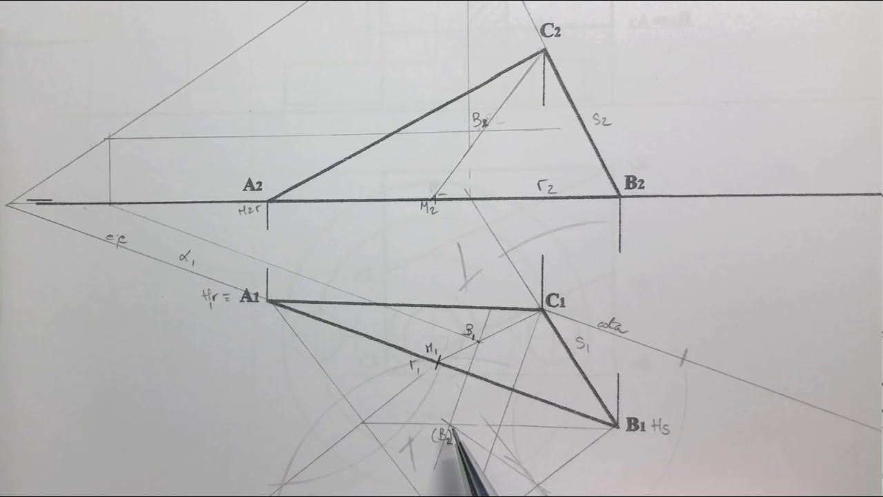 171B1 determinar las proyecciones del baricentro- abatimiento afinidad/ jun.2006 EVAU MADRID