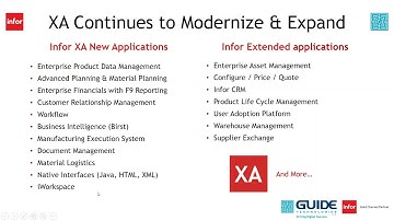 Infor XA Web Series Part 1 - "The Grass is Greener off Green Screen 