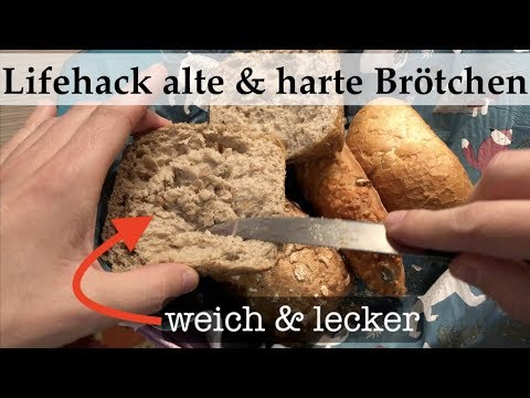 Lifehack harte Brötchen: Alte Brötchen aufbacken - so einfach gehts!