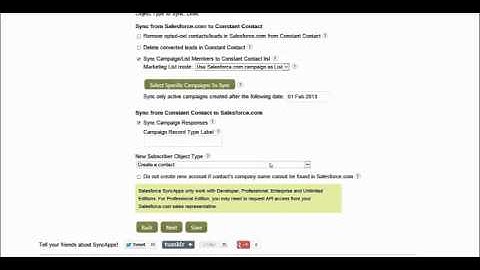 Salesforce Campaign Sync for Constant Contact