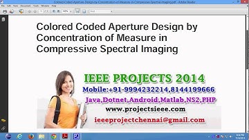 Colored Coded Aperture Design by Concentration of Measure in Compressive Spectral Imaging