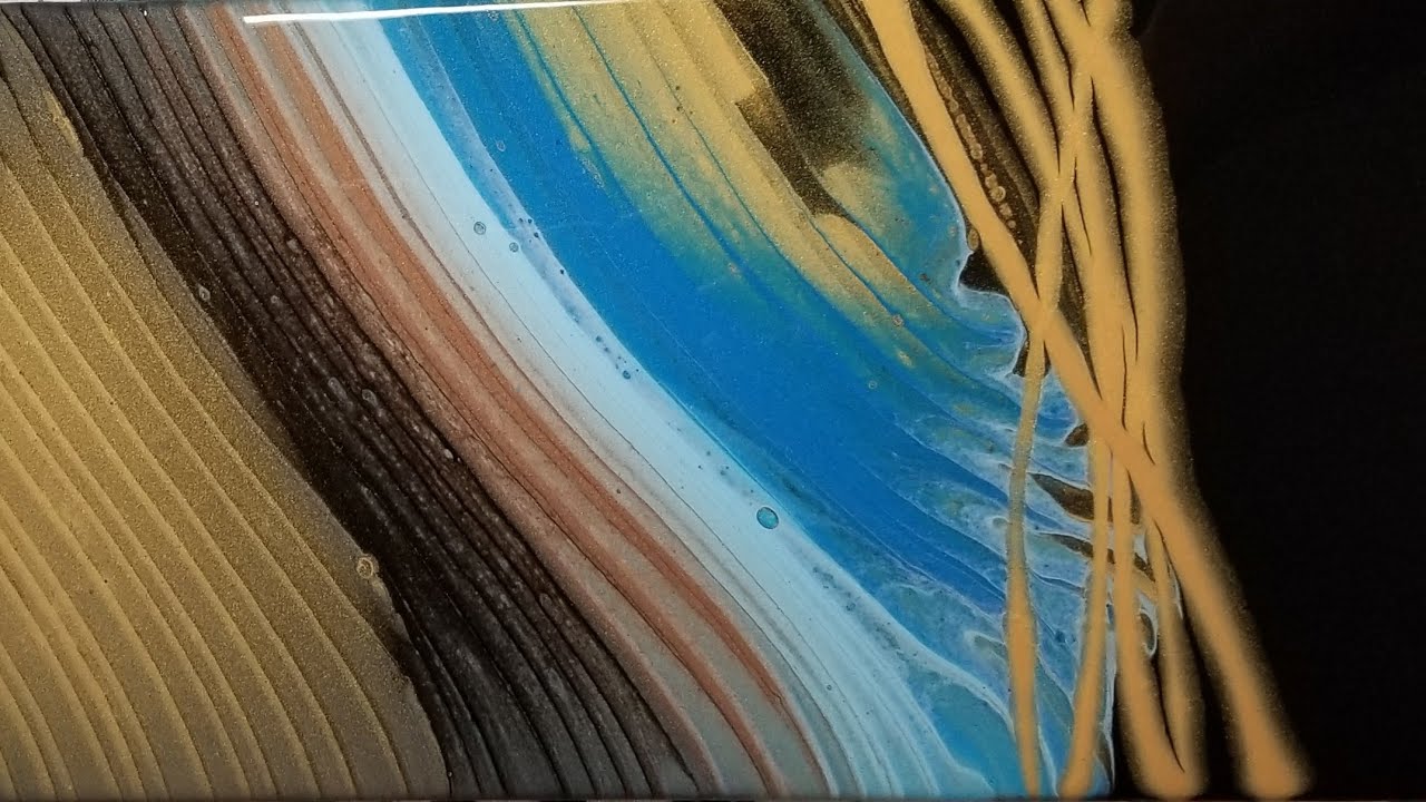 (88) ACRYLIC POURING Jiggle Pour with Negative Space HOMEMADE MEDIUM ...