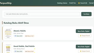 Demo Aplikasi PerpusShip - Perpustakaan Desa Digital | Tugas Akhir Teknologi Bisnis Digital screenshot 3