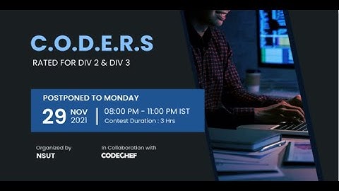 Codechef C.O.D.E.R.S Div 3 Rated| S04E23|The One With Ross Wedding|