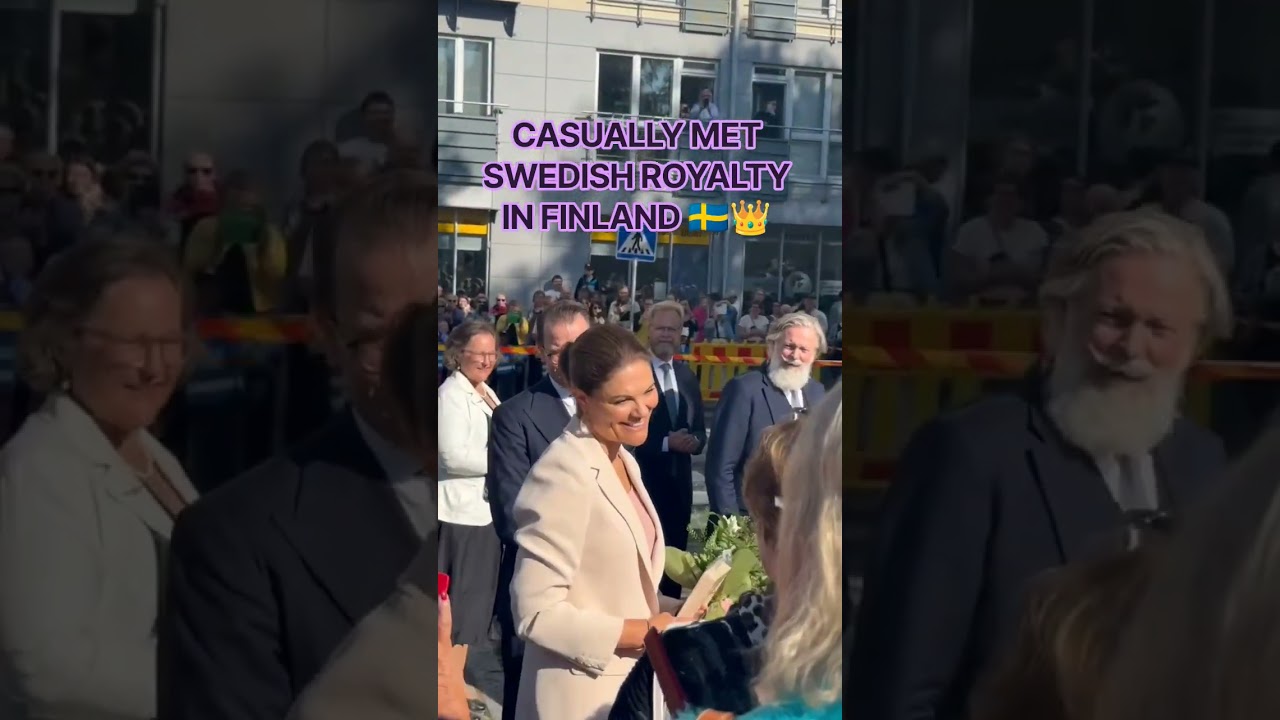 Meeting Crown Princess Victoria & Prince Daniel in Vaasa! 🇸🇪👑 #shorts #nordicnotes #visitfinland