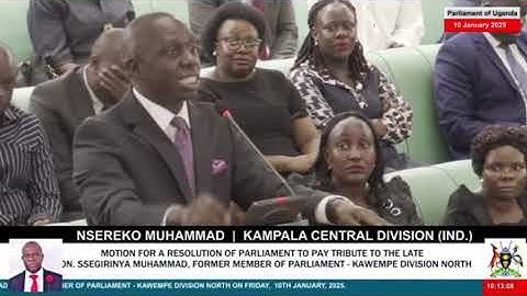NSEREKO MUHAMMAD SPEECH TO HON SSEGIRINYA MUHAMMAD IN PARLIAMENT