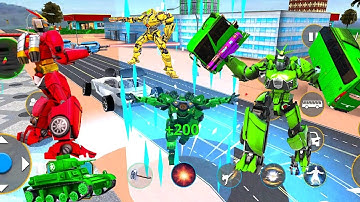Army Bus Robot Car 3d - Career Mode Part 2 - Robot Games, Car robot games