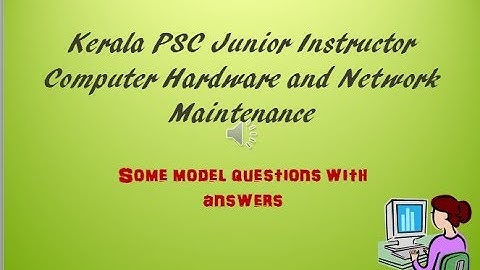 Kerala PSC Junior Instructor Computer Science model questions part 2