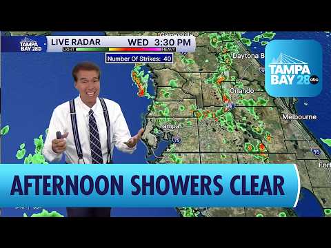 Afternoon Storms Moving Out of Tampa Bay