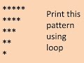 Print triangular pattern of stars using loop