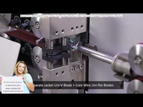 Fully Automatic Sheath Wire Flat Cable Peeling Cutting and Twisting Machine